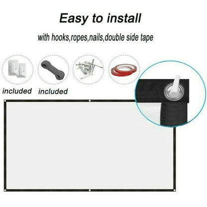 ScreenMagic 16:9 Portable HD Projection Screen - Home & Outdoor Use