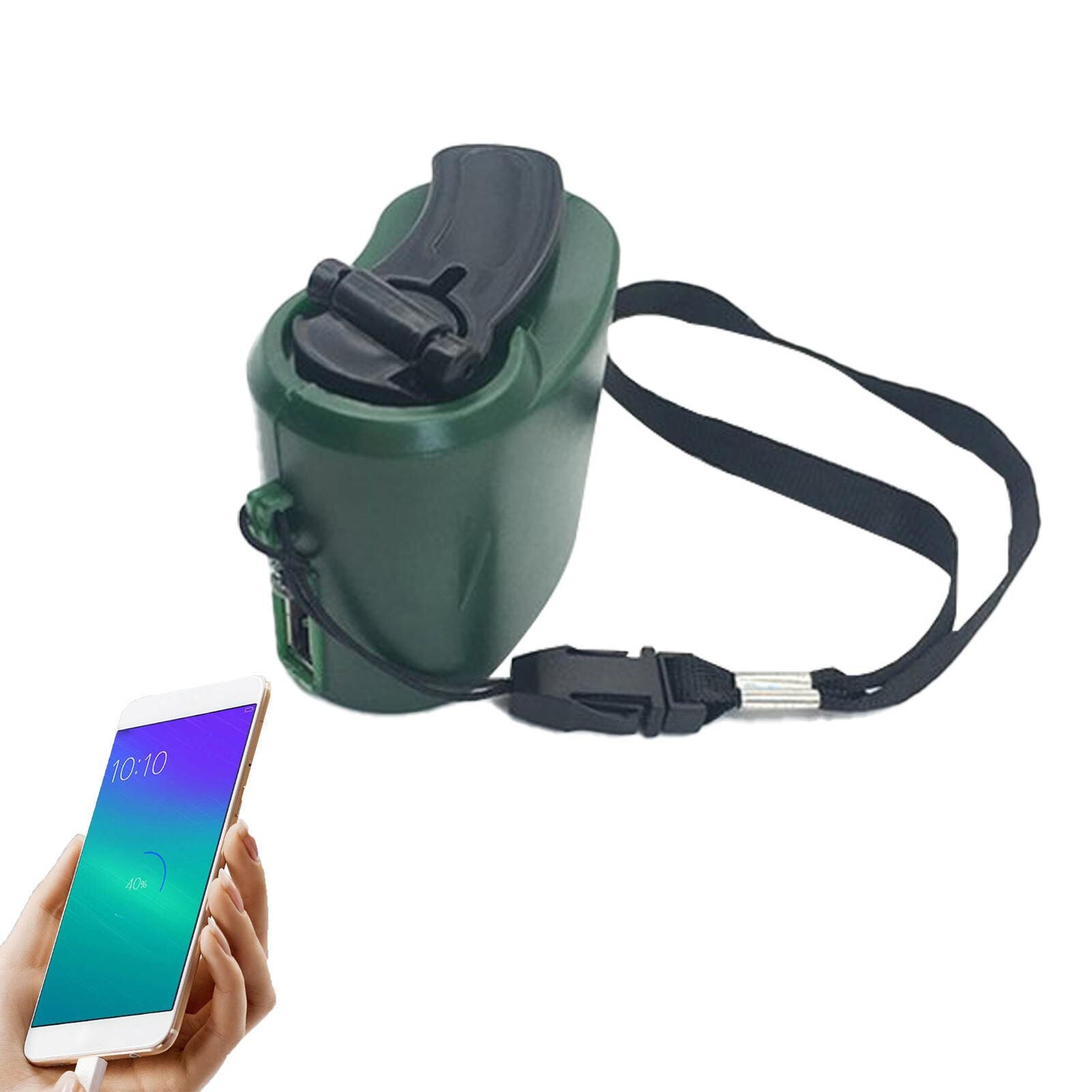 Survival Hand Crank Phone Charger – USB Power Bank & LED Light