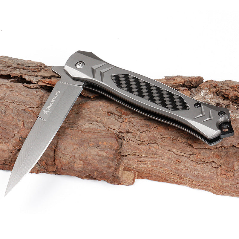 Browning Multifunctional Survival Knife - Steel & Carbon Fiber Handle