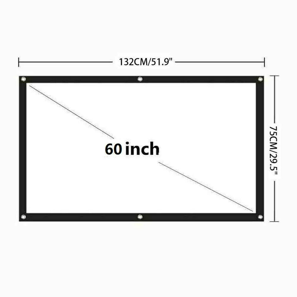 ScreenMagic 16:9 Portable HD Projection Screen - Home & Outdoor Use