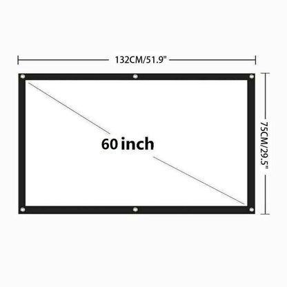 ScreenMagic 16:9 Portable HD Projection Screen - Home & Outdoor Use