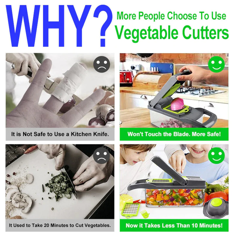 MasterChef 14-Piece Vegetable Fruit Chopper Dicer Slicer Set