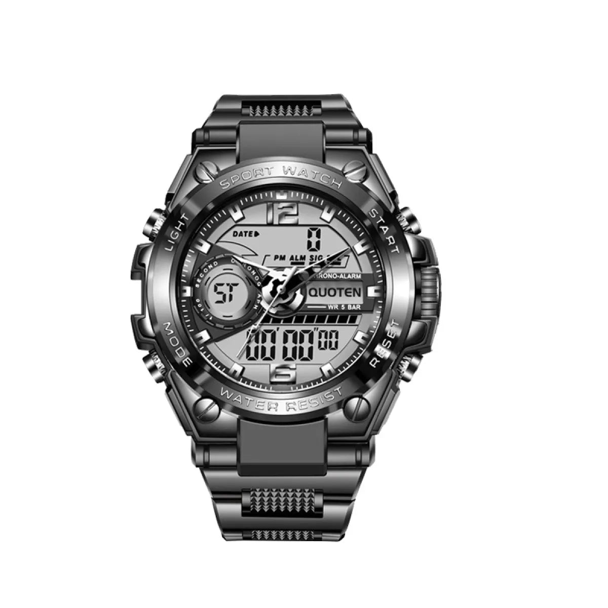 SteelForce 50M Waterproof Military Sport Watch with LED