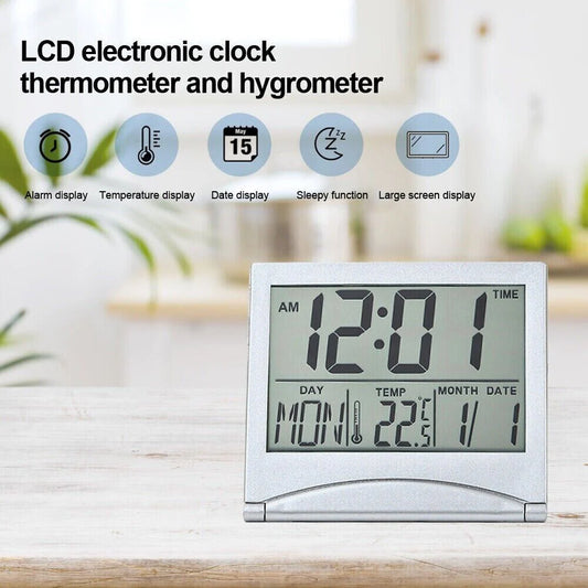 TravelMaster Multifunctional Foldable Alarm Clock