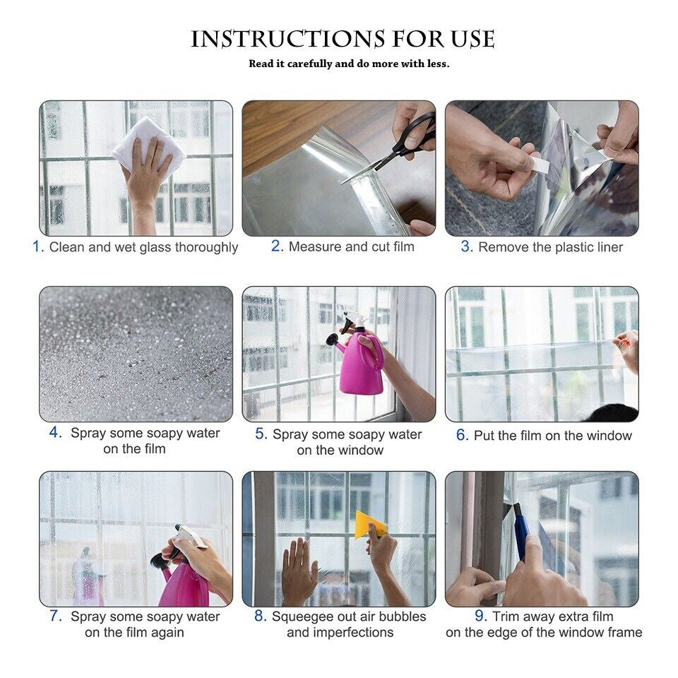 PrivacyShield Reflective Window Film - UV & Heat Blocker for Home/Office