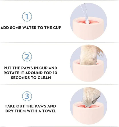 CleanPaws Pro - Soft Silicone Dog Paw Cleaner Cup