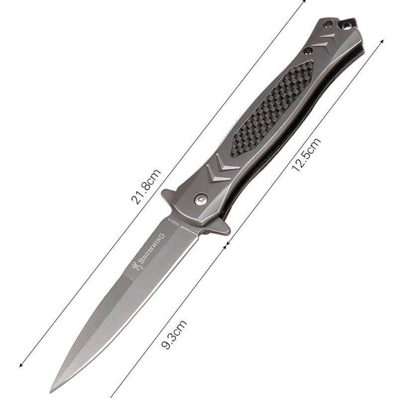 Browning Multifunctional Survival Knife - Steel & Carbon Fiber Handle