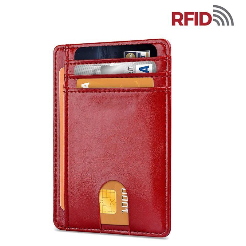 ShieldMate Mens Leather RFID Blocking Wallet