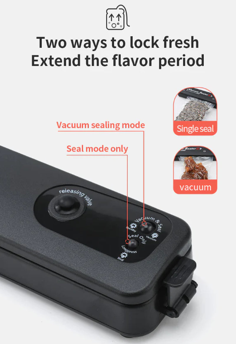 Energy-Efficient Vacuum Sealer - Keep Food Fresh Up to 3 Years