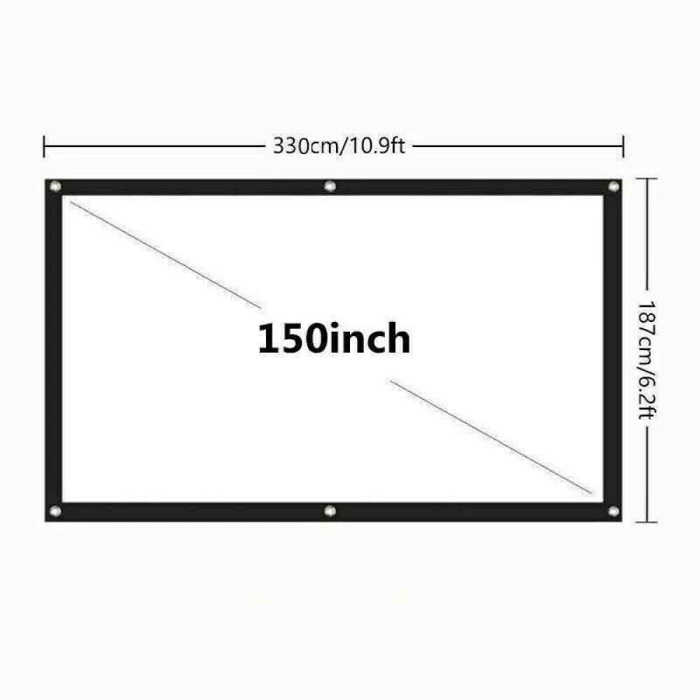 ScreenMagic 16:9 Portable HD Projection Screen - Home & Outdoor Use