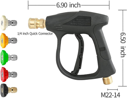 TurboJet 4000 - High Pressure Car Wash Foam Sprayer Gun Set with 5 Nozzles