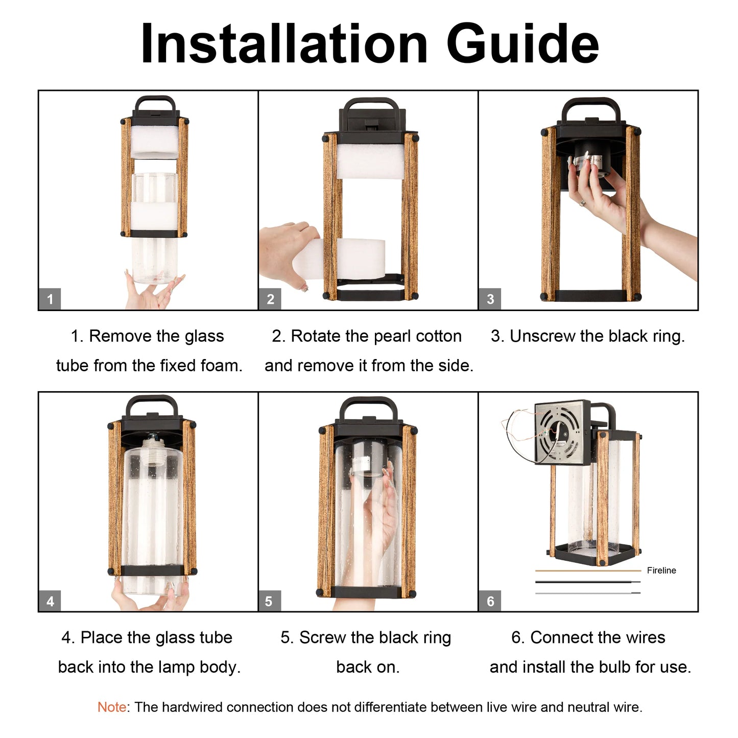 RusticWood Outdoor Porch Lights - Weatherproof Aluminum Alloy