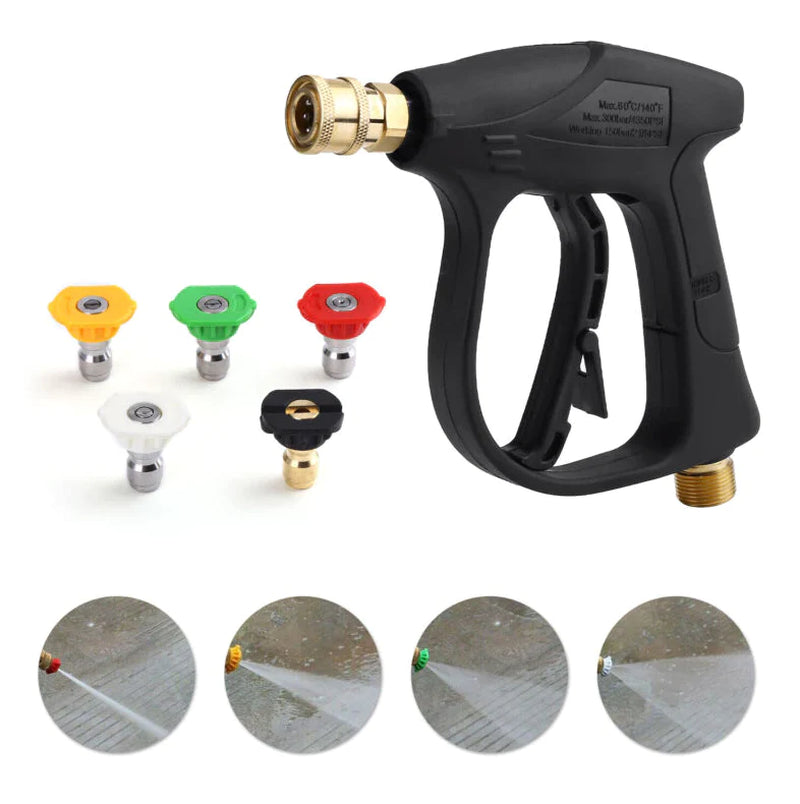 TurboJet 4000 - High Pressure Car Wash Foam Sprayer Gun Set with 5 Nozzles