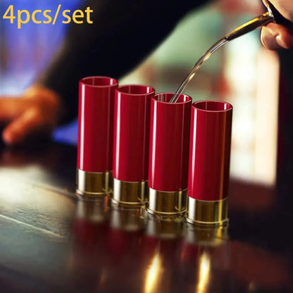 Shotgun Shell Shot Glasses - 4 Piece Set - Shotgun Shell Shot Glasses Readi Gear