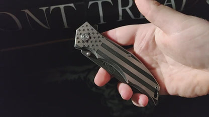 Patriot's Honor Spring Assist Folding Knife - with USA Flag Design