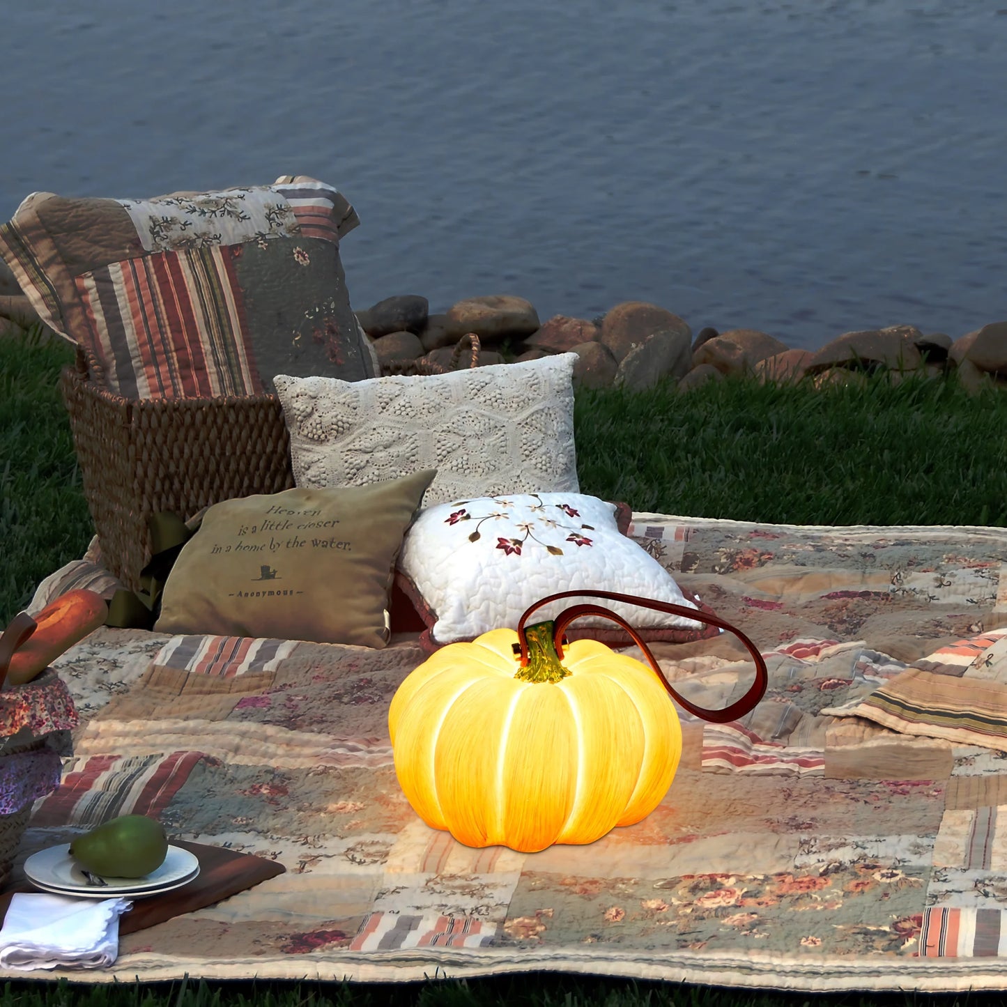 Harvest Glow Pumpkin Lantern - Perfect for Fall Decor Indoors & Out