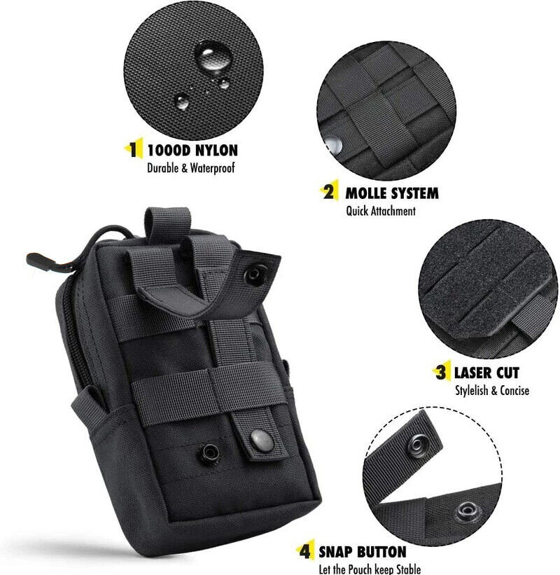 Tactical Molle Phone & Gear Pouch for Camping & Hiking