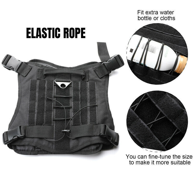 Elite K9 Tactical Dog Harness - MOLLE System & Quick Release