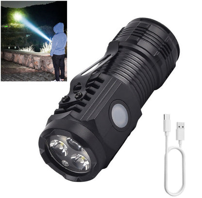 3-PACK Super Bright LED Mini Flashlight USB Rechargeable Pocket Keychain Torch