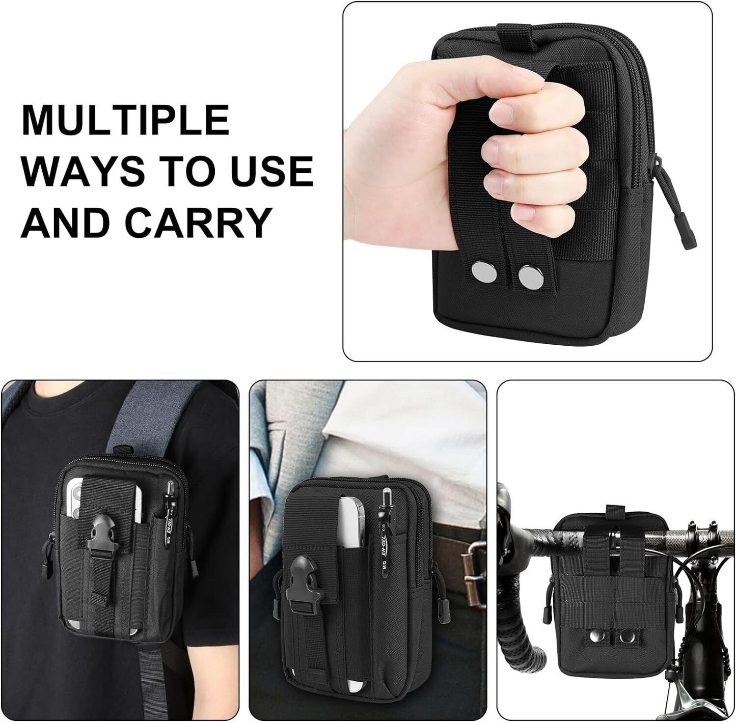 Tactical Molle Phone & Gear Pouch for Camping & Hiking