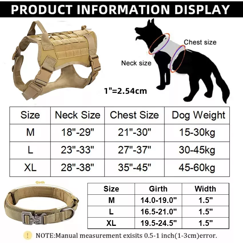 Elite K9 Tactical Dog Harness - MOLLE System & Quick Release