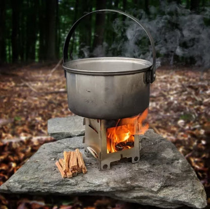 All-in-One Survival Stove Kit - Wood Burning, Fatwood, Matches & More