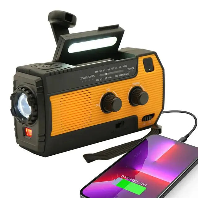 SolarGuard Pro: All-in-One Emergency Hand Crank Radio & Phone Charger