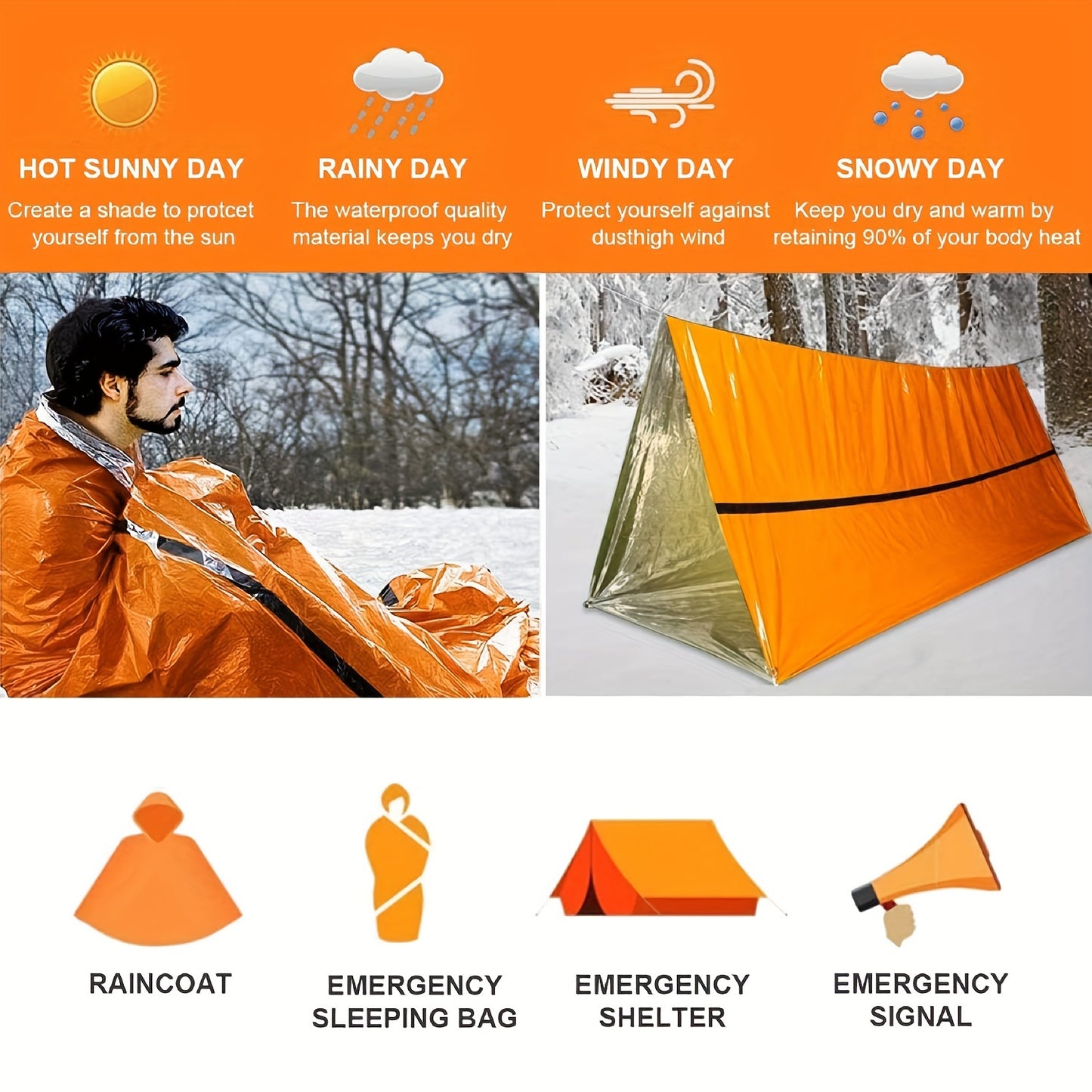 ShelterGuard Survival System - Blanket, Sleeping Bag, Tent - Readi Gear