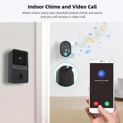  Smart Wireless WiFi Doorbell Intercom Camera with Chime - Advanced Security Solution
